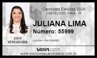 Candidato JULIANA LIMA 2024 - CASTELO DO PIAUÍ - Eleições