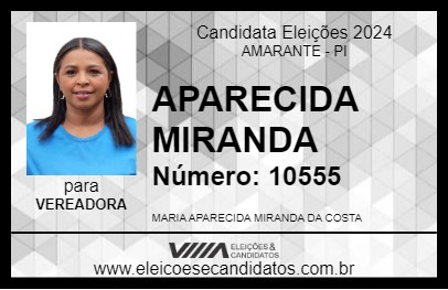 Candidato APARECIDA MIRANDA 2024 - AMARANTE - Eleições