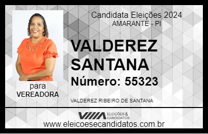 Candidato VALDEREZ SANTANA 2024 - AMARANTE - Eleições