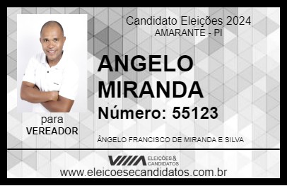 Candidato ANGELO MIRANDA 2024 - AMARANTE - Eleições