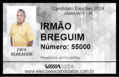 Candidato IRMÃO BREGUIM 2024 - AMARANTE - Eleições