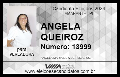 Candidato ANGELA QUEIROZ 2024 - AMARANTE - Eleições