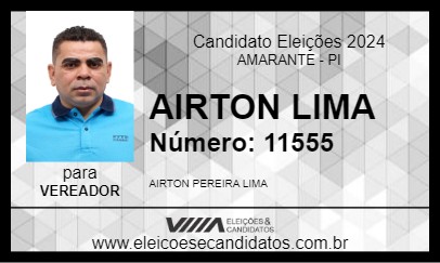 Candidato AIRTON LIMA 2024 - AMARANTE - Eleições