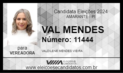 Candidato VAL MENDES 2024 - AMARANTE - Eleições