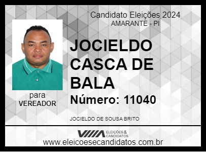 Candidato JOCIELDO CASCA DE BALA 2024 - AMARANTE - Eleições