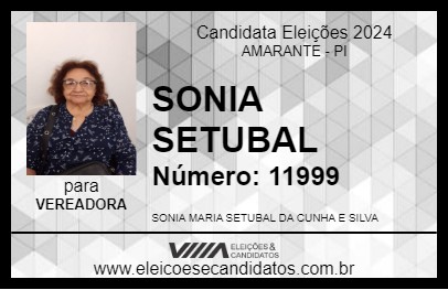 Candidato SONIA SETUBAL 2024 - AMARANTE - Eleições