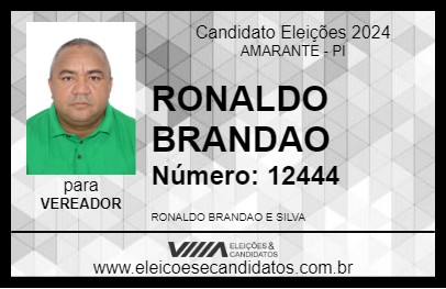 Candidato RONALDO BRANDAO 2024 - AMARANTE - Eleições