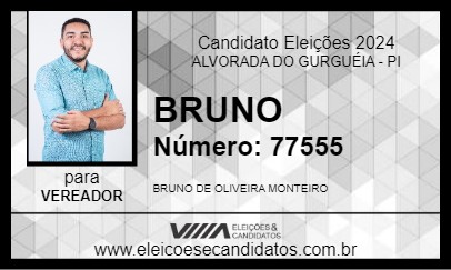 Candidato BRUNO 2024 - ALVORADA DO GURGUÉIA - Eleições