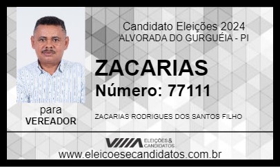 Candidato ZACARIAS 2024 - ALVORADA DO GURGUÉIA - Eleições