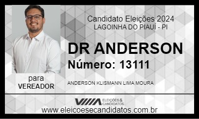 Candidato DR ANDERSON 2024 - LAGOINHA DO PIAUÍ - Eleições