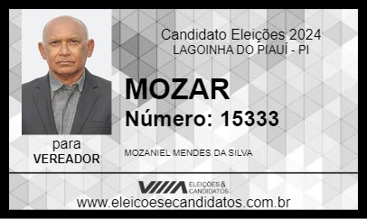 Candidato MOZAR 2024 - LAGOINHA DO PIAUÍ - Eleições