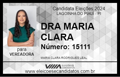 Candidato DRA MARIA CLARA 2024 - LAGOINHA DO PIAUÍ - Eleições