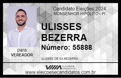 Candidato ULISSES BEZERRA 2024 - MONSENHOR HIPÓLITO - Eleições