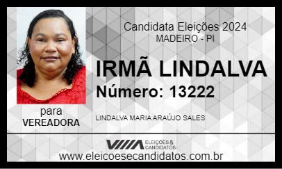 Candidato IRMÃ LINDALVA 2024 - MADEIRO - Eleições