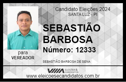 Candidato SEBASTIÃO BARBOSA 2024 - SANTA LUZ - Eleições