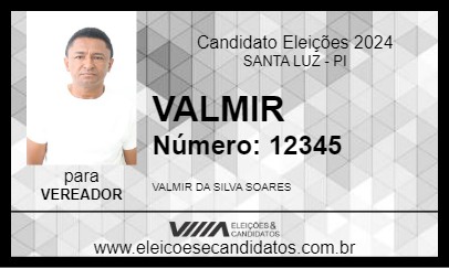 Candidato VALMIR 2024 - SANTA LUZ - Eleições