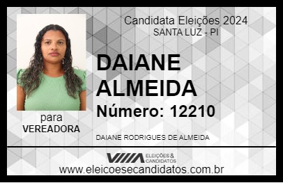 Candidato DAIANE ALMEIDA 2024 - SANTA LUZ - Eleições