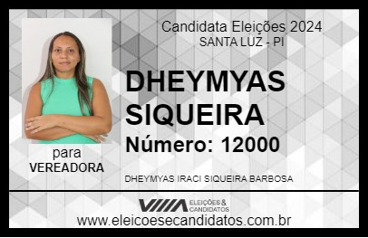 Candidato DHEYMYAS SIQUEIRA 2024 - SANTA LUZ - Eleições