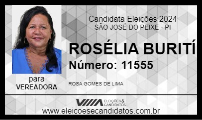 Candidato ROSÉLIA BURITÍ 2024 - SÃO JOSÉ DO PEIXE - Eleições