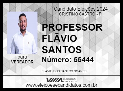 Candidato PROFESSOR FLÁVIO SANTOS 2024 - CRISTINO CASTRO - Eleições