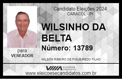 Candidato WILSINHO DA BELTA 2024 - CARACOL - Eleições