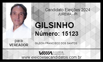 Candidato GILSINHO 2024 - JUREMA - Eleições