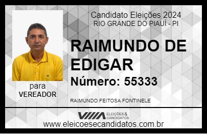 Candidato RAIMUNDO DE EDIGAR 2024 - RIO GRANDE DO PIAUÍ - Eleições