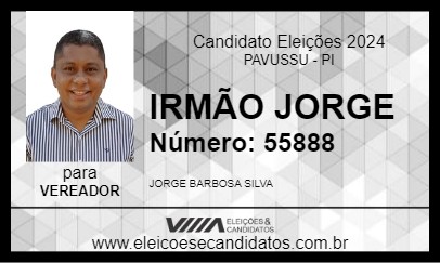 Candidato IRMÃO JORGE 2024 - PAVUSSU - Eleições