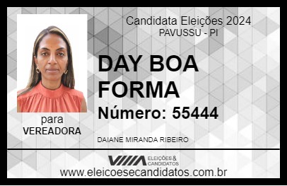 Candidato DAY BOA FORMA 2024 - PAVUSSU - Eleições