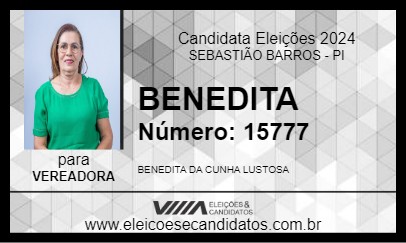 Candidato BENEDITA 2024 - SEBASTIÃO BARROS - Eleições