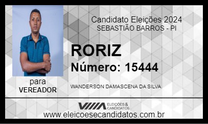 Candidato RORIZ 2024 - SEBASTIÃO BARROS - Eleições