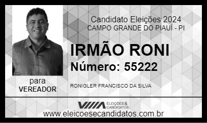 Candidato IRMÃO RONI 2024 - CAMPO GRANDE DO PIAUÍ - Eleições