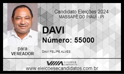 Candidato DAVI 2024 - MASSAPÊ DO PIAUÍ - Eleições