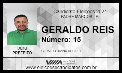 Candidato GERALDO REIS 2024 - PADRE MARCOS - Eleições