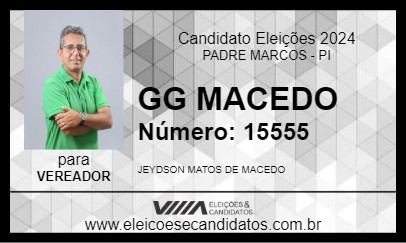 Candidato GG MACEDO 2024 - PADRE MARCOS - Eleições