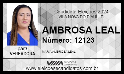 Candidato AMBROSA LEAL 2024 - VILA NOVA DO PIAUÍ - Eleições