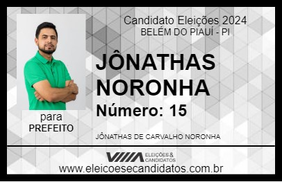 Candidato JÔNATHAS NORONHA 2024 - BELÉM DO PIAUÍ - Eleições