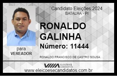 Candidato RONALDO GALINHA 2024 - BATALHA - Eleições