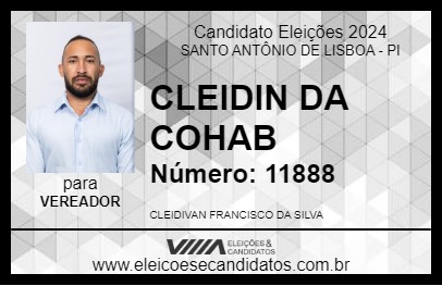 Candidato CLEIDIN DA COHAB 2024 - SANTO ANTÔNIO DE LISBOA - Eleições