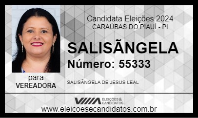 Candidato SALISÃNGELA 2024 - CARAÚBAS DO PIAUÍ - Eleições