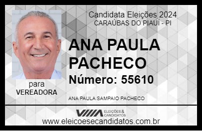 Candidato ANA PAULA PACHECO 2024 - CARAÚBAS DO PIAUÍ - Eleições