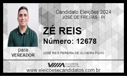 Candidato ZÉ REIS 2024 - JOSÉ DE FREITAS - Eleições