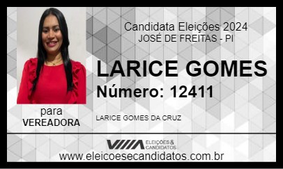 Candidato LARICE GOMES 2024 - JOSÉ DE FREITAS - Eleições