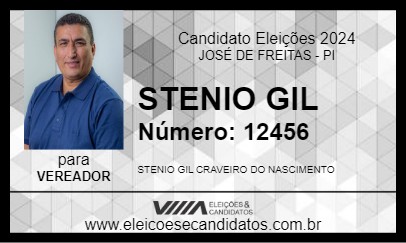 Candidato STENIO GIL 2024 - JOSÉ DE FREITAS - Eleições