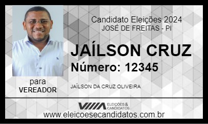 Candidato JAÍLSON CRUZ 2024 - JOSÉ DE FREITAS - Eleições