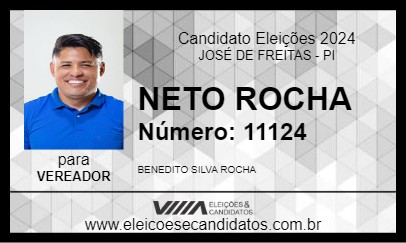 Candidato NETO ROCHA 2024 - JOSÉ DE FREITAS - Eleições