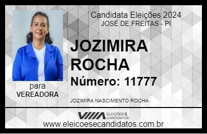 Candidato JOZIMIRA ROCHA 2024 - JOSÉ DE FREITAS - Eleições