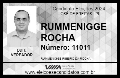 Candidato RUMMENIGGE ROCHA 2024 - JOSÉ DE FREITAS - Eleições