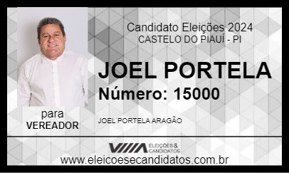 Candidato JOEL PORTELA 2024 - CASTELO DO PIAUÍ - Eleições