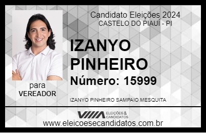 Candidato IZANYO PINHEIRO 2024 - CASTELO DO PIAUÍ - Eleições